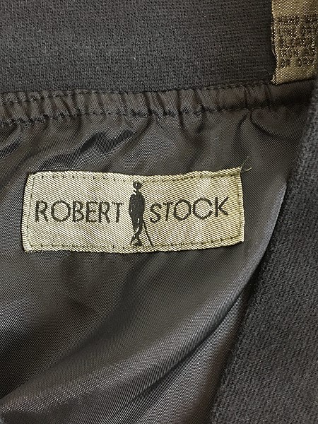 古着 90s ROBERT STOCK 光沢 100% ブラック シルク ジャケット