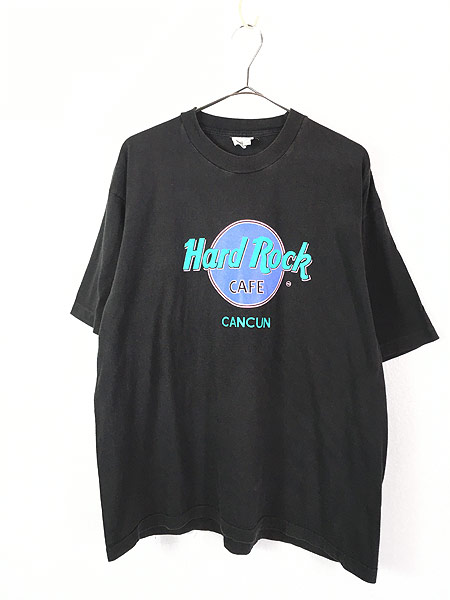 古着 90s Hard Rock Cafe 「CANCUN」 BIG ロゴ ハードロック Tシャツ 