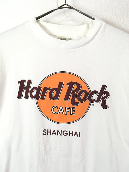 古着 90s Hard Rock Cafe 「SHANGHAI」 BIG ロゴ ハードロック Tシャツ 