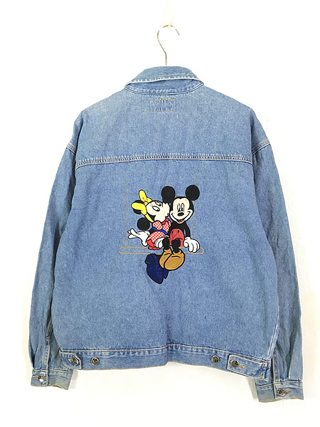 古着 90s Disney Mickey ミッキー ミニー ブランコ デニム ジャケット