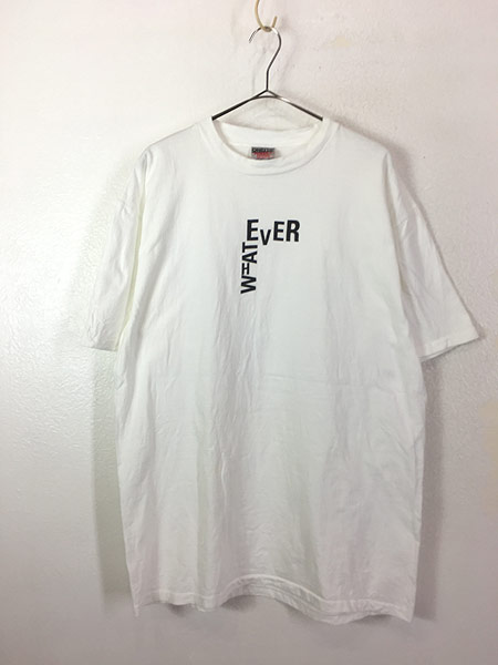 古着 90s ONEITA POWER-T 「WHAT EVER」 シンプル ロゴ ヘビー Tシャツ