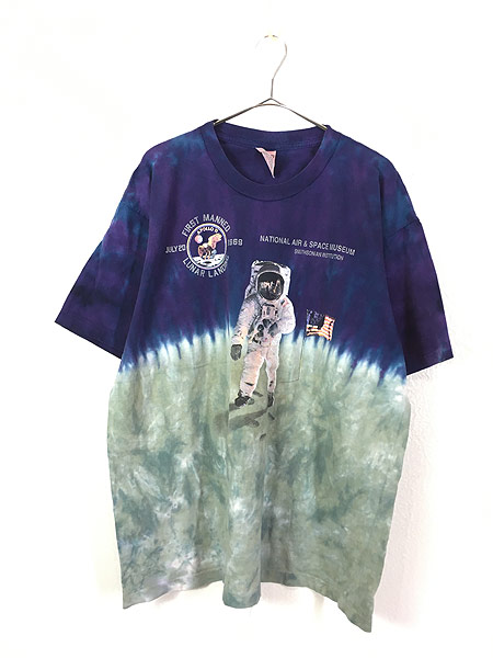 超希少 90s アポロ11号 月面着陸 アメリカ製 Tシャツ タイダイ Mサイズ