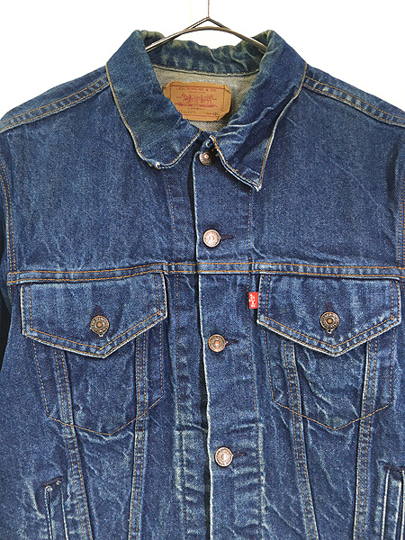 古着 80s USA製 Levi's 71506-0216 4th ポケット付 濃紺 デニム