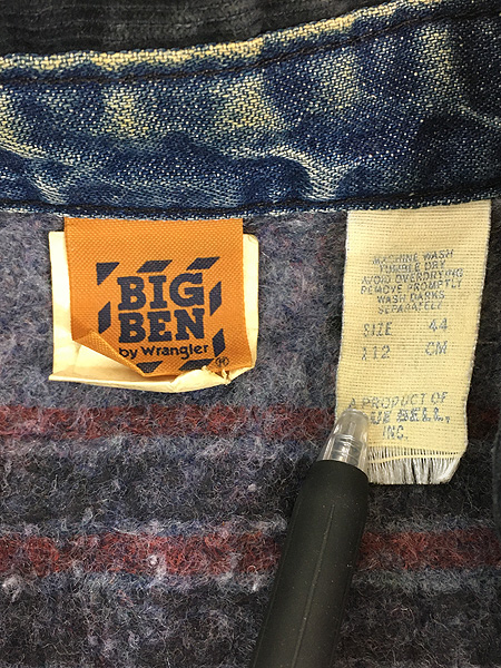 古着 70s USA製 BIG BEN by Wrangler ブランケット デニム ワーク