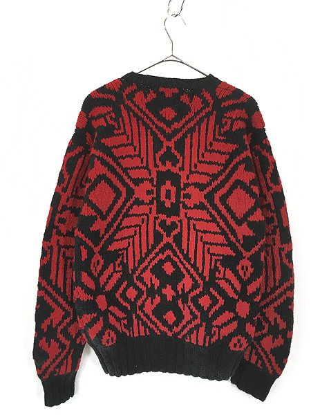 ビンテージ 80sラルフローレン 赤 ウール 上質 ニット セーター 美品LLYIKNIT