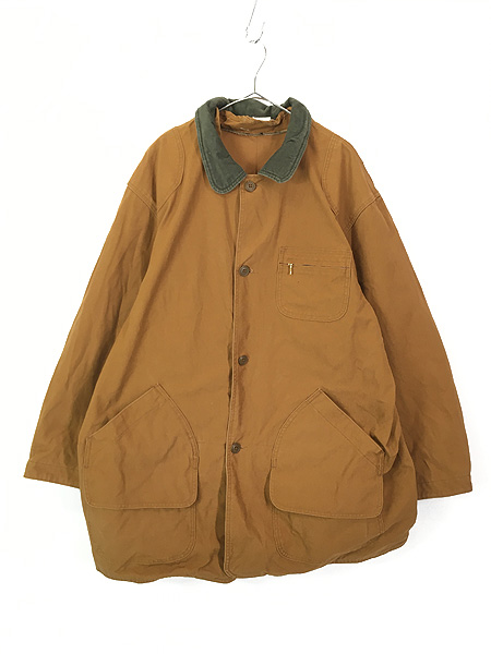 古着 90s USA製 LL Bean 名作 ブラウン ダック ハンティング カバーオール ジャケット XXL - 古着 通販 ヴィンテージ　古着屋  Dracaena ドラセナ