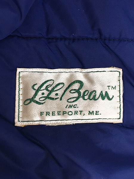 古着 70s LL Bean 筆記体タグ 軽量 シェル 中綿 ダウン ベスト XL位