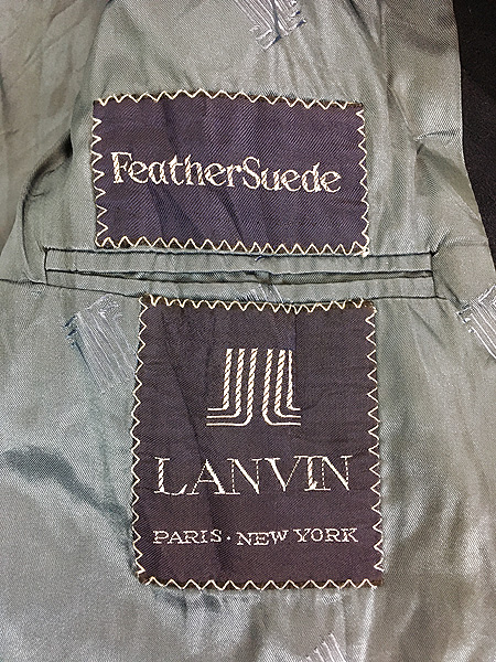 vintage lavin リネン キャメルカラー シングルテーラードジャケット