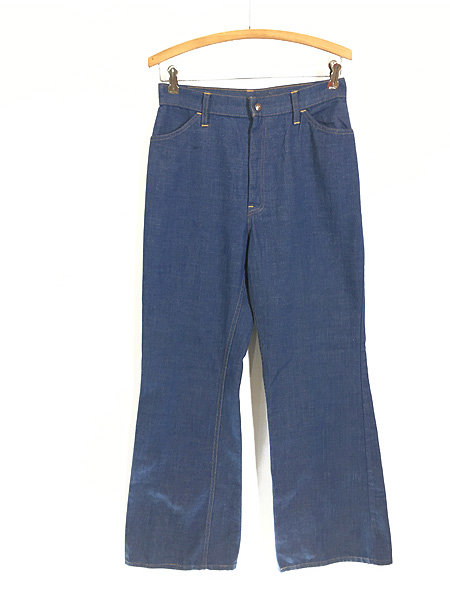 古着 70s Levi's for Me 「Big E」 濃紺 ライト デニム フレア ワイド