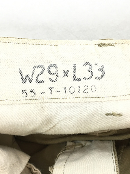 古着 50s 米軍 US ARMY 「M45 KHAKI」 コットン チノ トラウザーズ パンツ W27.5 L31【10off】 - 古着 通販  ヴィンテージ　古着屋 Dracaena ドラセナ