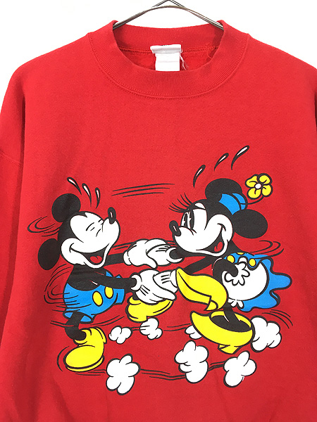 古着 90s Disney Mickey ミッキー ミニー ダンス スウェット 