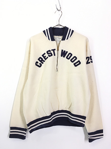 古着 60s Champion Knitwear 「GREST WOOD」 ハーフジップ パイル フリース ジャケット L 古着 古着 通販  ヴィンテージ 古着屋 Dracaena ドラセナ