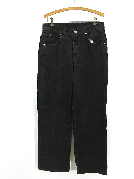 古着 90s USA製 Levi's 「L2」 590-6658 太畝 ベロア コーデュロイ バギー パンツ コーズ 黒!! W32 L32 - 古着  通販 ヴィンテージ 古着屋 Dracaena ドラセナ