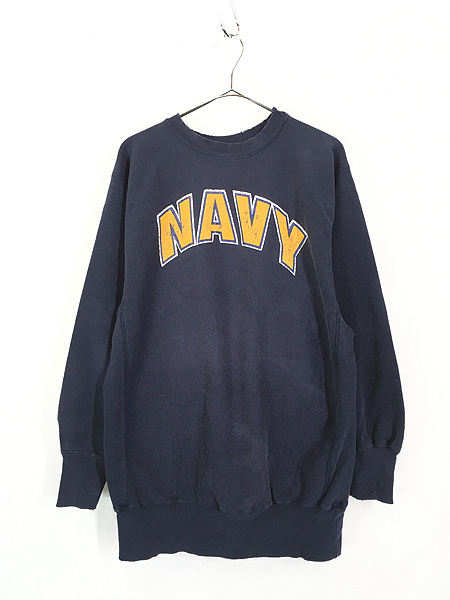 古着 90s USA製 Champion Reverse Weave 「NAVY」 アーチ ミリタリー ...