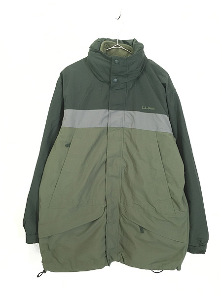 古着 LL Bean 山タグ 2way パデット アウトドア ナイロン ジャケット ...