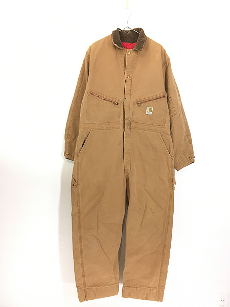 古着 70s USA製 Carhartt 防寒 パデッド ブラウン ダック 