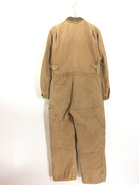 古着 60-70s Carhartt 防寒 パデッド ブラウン ダック オールインワン つなぎ 36R 古着【10off】 - 古着 通販  ヴィンテージ　古着屋 Dracaena ドラセナ