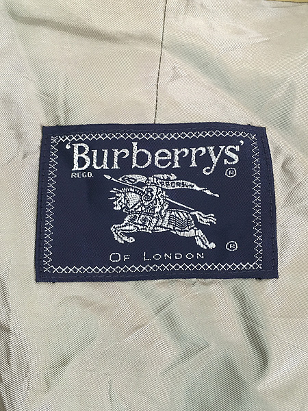 古着 90s Burberry of London チェック ライナー 比翼 ステンカラー