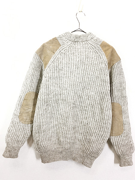 80’s Vintage ニット セーター ローゲージ パッチワーク オレンジニット/セーター