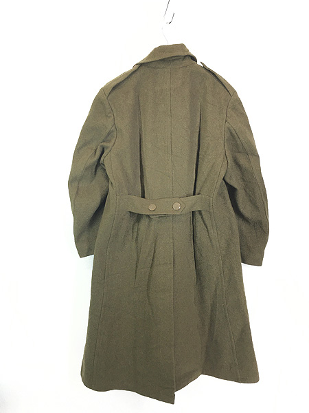 古着 40s 米軍 US ARMY WW2 「Overcoat Wool Melton」 32oz メルトン ウール オーバー コート 42R 美品!!
