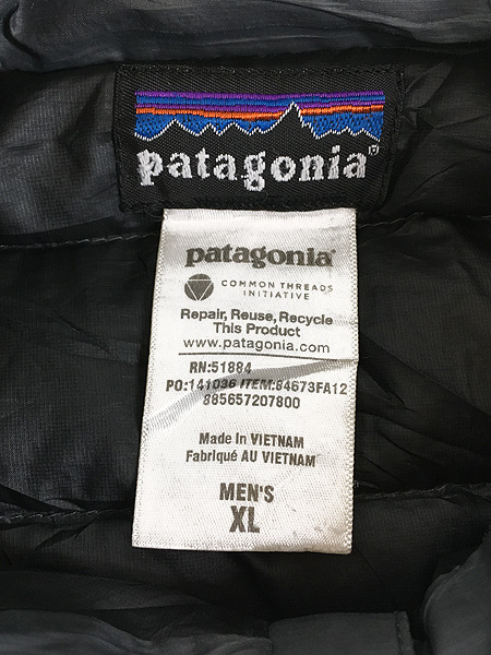 古着 12s Patagonia 「ダウン セーター」 軽量 & 薄手 グース ダウン ジャケット パッカブル Dグレー XL 古着 - 古着 通販  ヴィンテージ　古着屋 Dracaena ドラセナ
