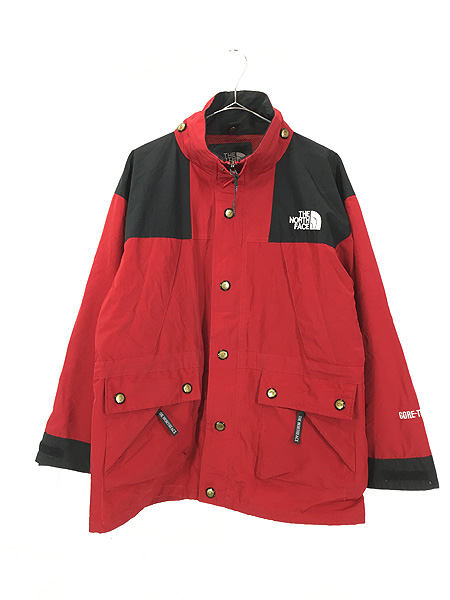 古着 90s TNF The North Face GORE-TEX ゴア マウンテン ジャケット パーカー 赤×黒 S 古着【10off】 - 古着  通販 ヴィンテージ 古着屋 Dracaena ドラセナ