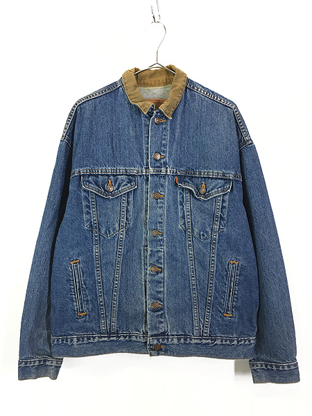 古着 80s USA製 Levi's 57506 デカタグ キャンバス襟 ワイドシルエット 