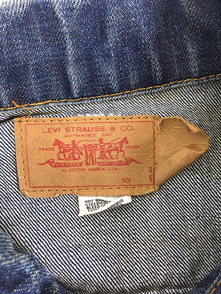 古着 70s USA製 Levi's 70505 「初期 過渡期」 貴重 ブランクタブ 真紺