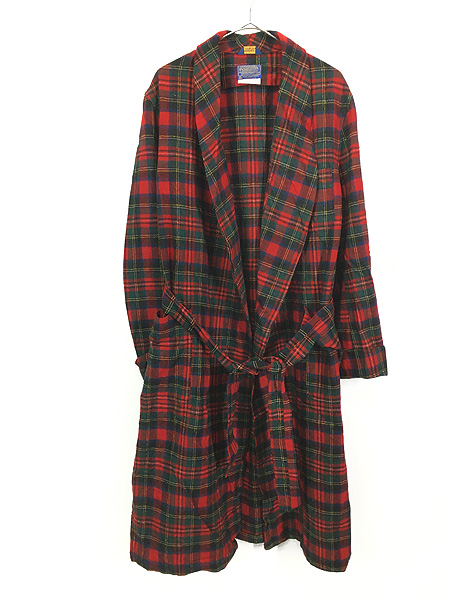 PENDLETON ウールジャケット 橙×茶×赤 ネイティブ 美品 USA製ハロー出品古着