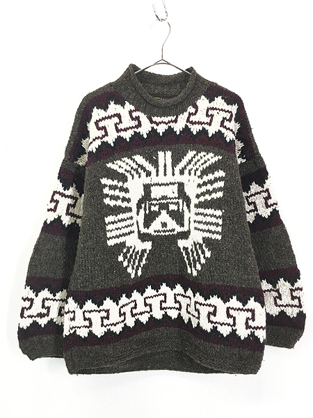 90s vintage equador native print sweater