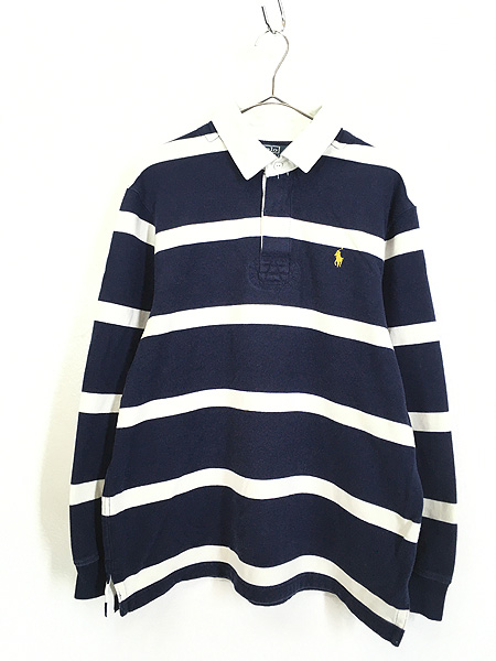 古着 90s Polo Ralph Lauren 白 × 紺 ボーダー スウェット ラガー ...