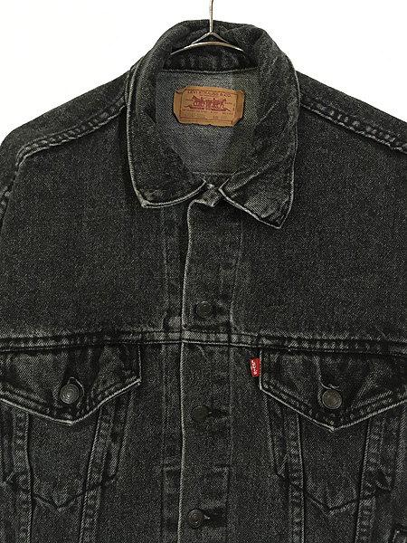 古着 80s USA製 Levi's 70507-4858 ハンド ポケット付 ブラック デニム