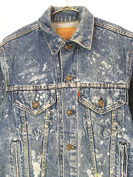 古着 80s USA製 Levi's 70506-0214 ハンド ポケット付 ブリーチ デニム ジャケット Gジャン 38 - 古着 通販  ヴィンテージ　古着屋 Dracaena ドラセナ