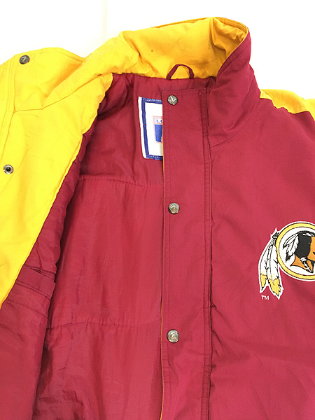 古着 90s NFL Washington Redskins レッドスキンズ パデット ナイロン 