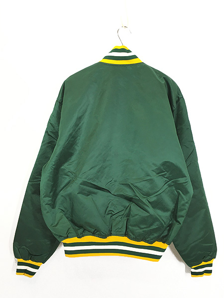 古着 90s USA製 NFL Green Bay Packers パッカーズ 光沢 サテン 