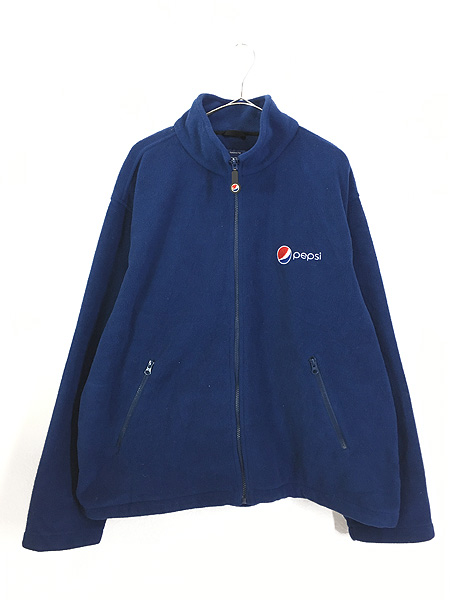 古着 PEPSI ペプシ コーラ ロゴ 刺しゅう フリース ジャケット XL 古着 ...