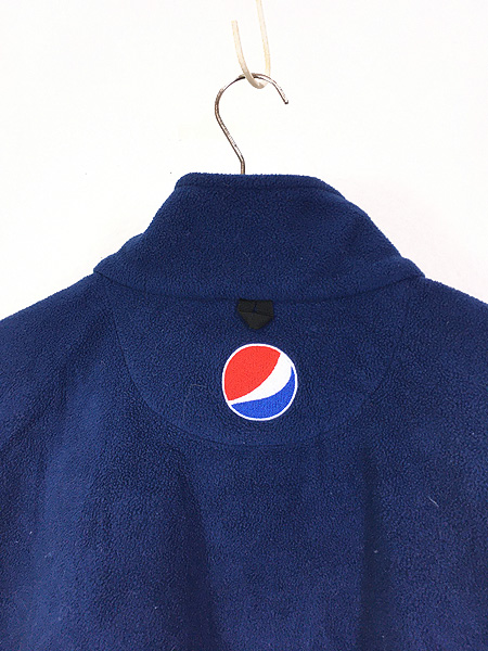 古着 PEPSI ペプシ コーラ ロゴ 刺しゅう フリース ジャケット XL 古着