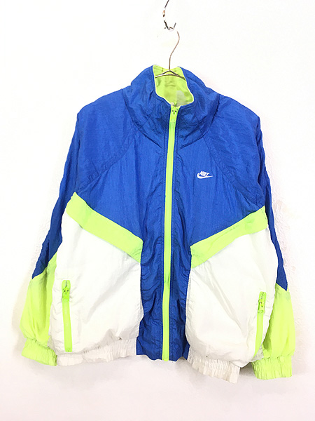 古着 90s NIKE ELITE 裏地天竺 ネオン クレイジー ナイロン ジャケット