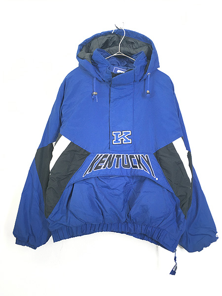 古着 90s Kentucky Wildcats ワイルドキャッツ ハーフジップ パデット