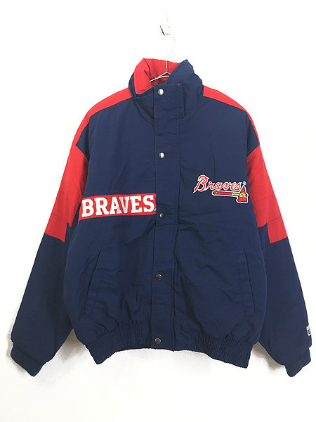 古着 90s MLB Atlanta Braves ブレーブス BIG 刺しゅう パデット ...