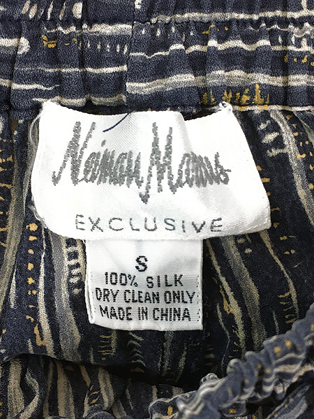 90s Neiman marcus 総柄シルクセットアップ レディース