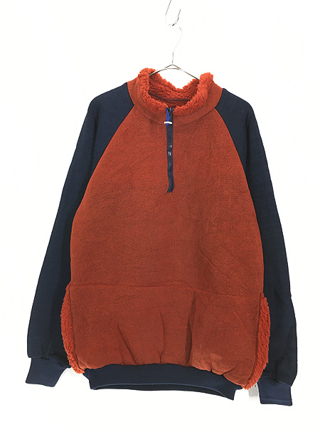 USA VINTAGE JACHS 2TONE HALF BUTTON DESIGN FLEECE JACKET/アメリカ 