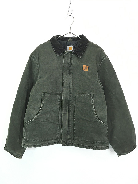 古着 Carhartt オリーブ ダック パデット トラディショナル ジャケット