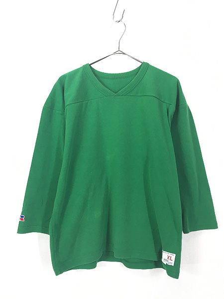 古着 80s USA製 Russell フロッキー ナンバリング フットボール T 