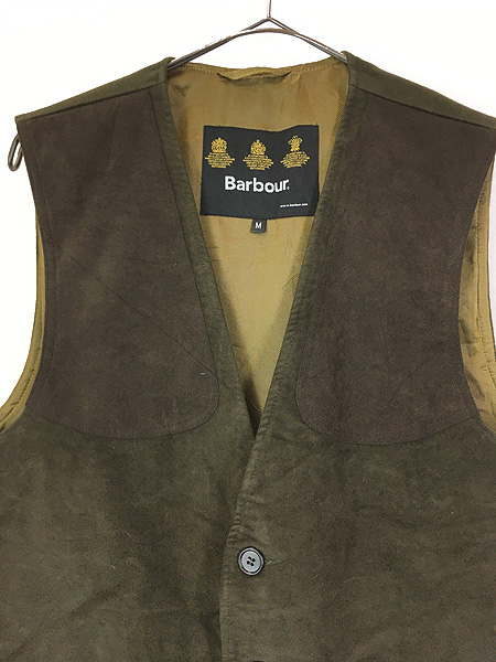 [2] 古着 Barbour × The Northumberland Range 「Moleskin Waistcoat」 モールスキン ベスト M