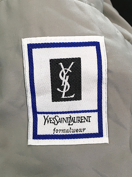 古着 80-90s Yves Saint Laurent サテン ラペル ウール テーラード