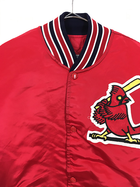 古着 90s USA製 MLB St. Louis Cardinals カージナルス 光沢 サテン