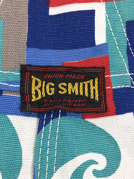古着 60s USA製 BIG SMITH ポップ アート 総柄 コットン キャンバス