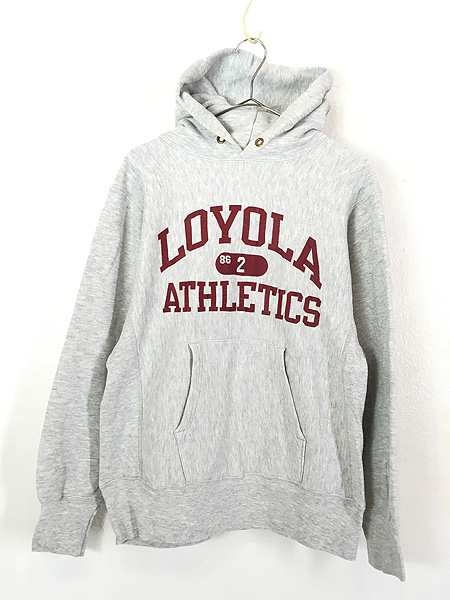 古着 80s USA製 Champion Reverse Weave 「LOYOLA」 ナンバリング 3段