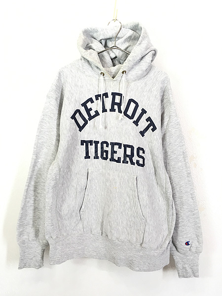 古着 80s USA製 Champion Reverse Weave MLB Detroit Tigers タイガース リバース スウェット パーカー  L 古着 - 古着 通販 ヴィンテージ 古着屋 Dracaena ドラセナ